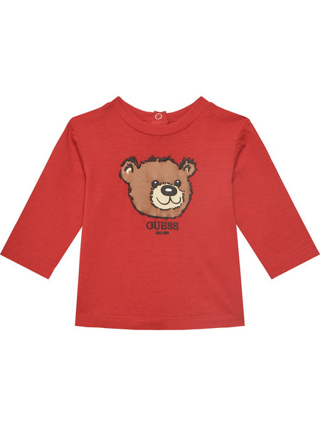 GUESS BABY ΚΟΚΚΙΝΗ ΜΑΚΡΥΜΑΝΙΚΟ ΜΠΛΟΥΖΑΚΙ (7620837711929)