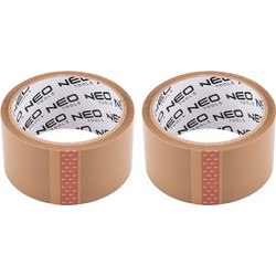NEO TOOLS Ταινία συσκευασίας 50mmx40m σετ 2τεμ καφέ (56-055)