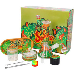 Bong Σετ Gorilla με Bong, Δίσκο, Grinder, Σταχτοδοχείο και Βάζο Αποθήκευσης
