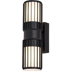 Επιτοίχιο Φωτιστικό Up & Down 123LED Nashville με Ανοιχτό Σχεδιασμό 2x E27 IP54 Matte Black
