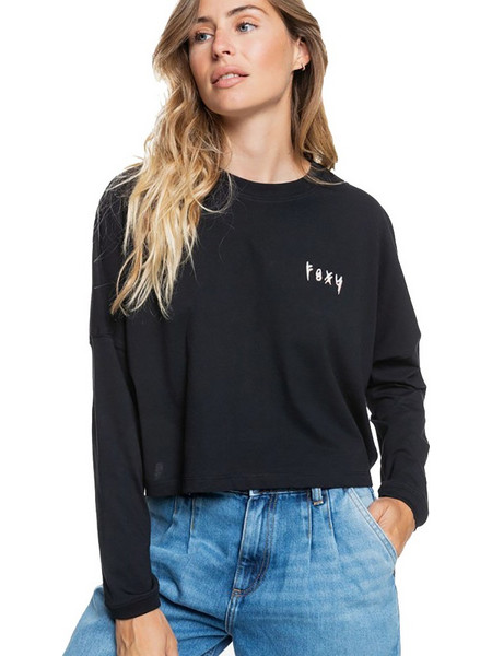 Roxy Γυναικεία μακρυμάνικη μπλούζα World Infinity Long Sleeve T-Shirt KVJ0/ANTHRACITE
