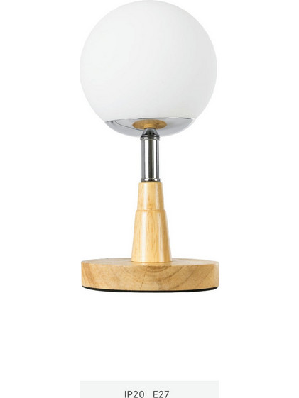 Globostar Cove 02036 Πορτατίφ Ε27 Λευκό Καφέ Φ12xΥ25cm