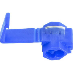GloboStar(R) 81648 Cable Terminal - Κλέφτης Ρέυματος από Καλώδιο Max 15A - Μπλε - Μ2 x Π3 x Υ1.5cm - Πακέτο 20 Τεμαχίων