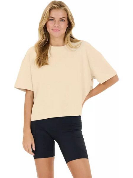athlecia CRECY W S/S TEE γυναικείο T-shirt EA251340-1106 μπεζ ΜΠΕΖ