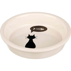 Trixie Πιάτο Κεραμικό Γάτας Λευκό 250ml/o13cm