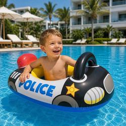 Παιδική Φουσκωτή Βάρκα Kids Police Car Inflatable Swim Boat 74x58cm