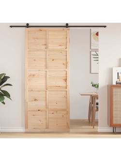 vidaXL Πόρτα Εσωτερική Συρόμενη Ξύλινη 90x208cm 42047146