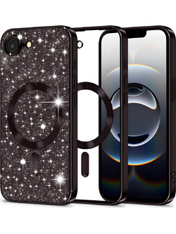Techsuit Luxury Glitter MagSafe Θήκη Black (iPhone 16e)