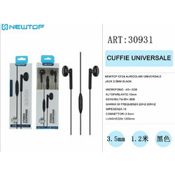 Newtop CF24 Handsfree Earbud 3.5mm Black