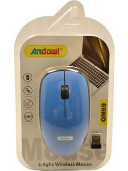 Andowl QM69 Ασύρματο Bluetooth Ποντίκι Blue