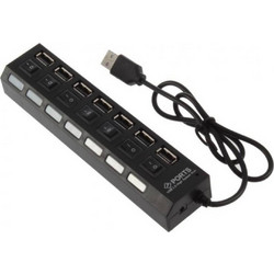 12054 USB Hub 2.0 USB-A με 7 Θύρες USB-A & Εξωτερική Παροχή Ρεύματος