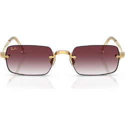 Ray-Ban RB3928 0018H Ανδρικά Γυαλιά Ηλίου Ορθογώνια Μεταλλικά Χρυσά με Καφέ Φακό