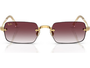 Ray-Ban RB3928 0018H Ανδρικά Γυαλιά Ηλίου Ορθογώνια Μεταλλικά Χρυσά με Καφέ Φακό