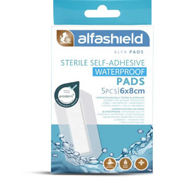 Alfashield Alfa-Pad Αποστειρωμένα Αδιάβροχα Αυτοκόλλητα Επιθέματα 6x8/ 5τμχ