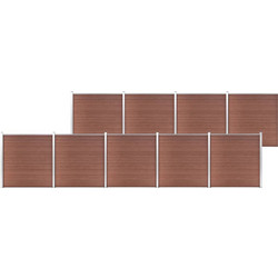 vidaXL Πάνελ Περίφραξης Καφέ 1564x186cm από WPC