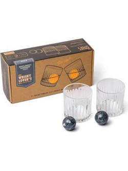 Gentlemen's Hardware(R) Σετ 2 Ποτήρια και Παγάκια για Ουίσκι