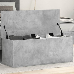 vidaXL Κουτί Αποθήκευσης Γκρι Σκυροδέματος 90x35x35cm Επεξεργ. Ξύλο 1 τεμ