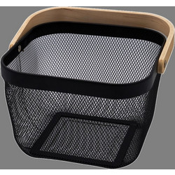 Sidirela ΚΑΛΑΘΙ ΜΕΤΑΛΛΙΚΟ ΜΕ ΞΥΛΙΝΟ ΧΕΡΟΥΛΙ 25x24.5x18cm Ε-1452