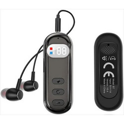 AKZ Q20 In-ear Bluetooth Handsfree Ακουστικά Ασημί Μαύρo