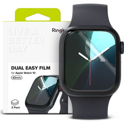 Προστασία οθόνης Ringke Dual Easy για Apple Watch Series 10 11 (42mm) Διάφανο 3 Τεμάχια