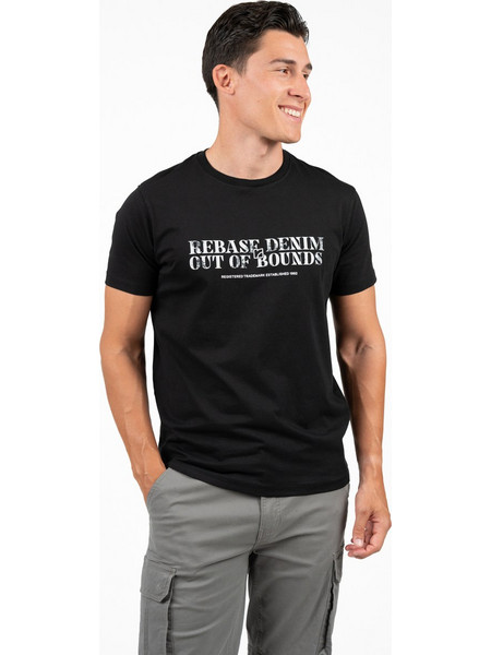 T-SHIRT REBASE DENIM - BLACK