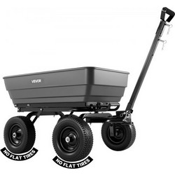 Καρότσι Κήπου VEVOR, Πολυεστερικό Καρότσι 544 kg, 7 Cu. Ft. Καρότσια Κήπου με Μηχανισμό Ανατροπής 2 σε 1, Μηχανισμός Γρήγορης Ανατροπής 90 Τροχοί Περιστροφής 180 Καρότσι Αυλής για Φυτά, Χώμα, Καλλιέργ