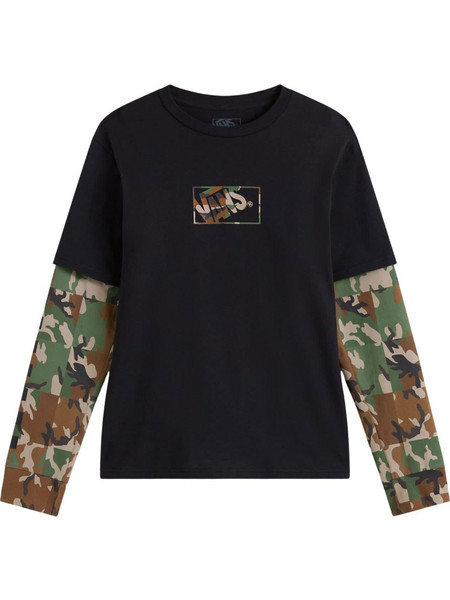 VANS CAMO K LS TEE BLACK