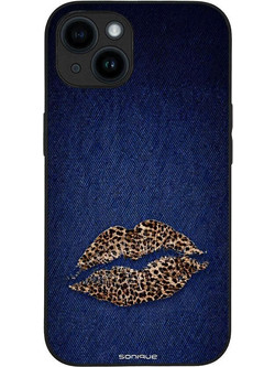 Sonique Diva Series Back Cover Denim Leopard (iPhone 14)
