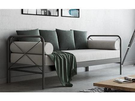 Καναπές Μεταλλικός Διθέσιος Chic Strom Charlie 84x134cm Με Επιλογή Χρώματος
