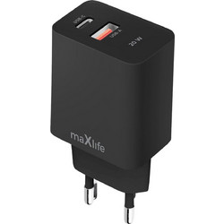 Maxlife MXTC-13-20AC Φορτιστής χωρίς Καλώδιο με Θύρα USB-A & Θύρα USB-C 20W Quick Charge 3.0 & Power Delivery