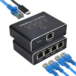 Ethernet Splitter RJ45 1 σε 4 Gigabit 1000Mbps