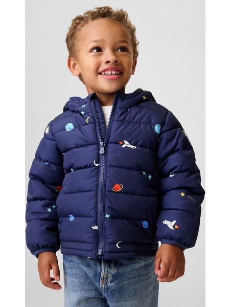 Νηπιακό babyGap Φουσκωτό Μπουφάν military blue