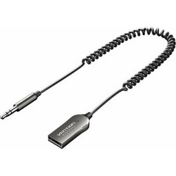 VENTION USB Car Bluetooth 5.4 Audio Receiver with Coiled Cable 1.5M Gray Zinc Alloy Type (NAIHG) (VENNAIHG)