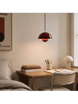 Next Nextdeco Κρεμαστό Φωτιστικό Οροφής Κόκκινο Φ23cm
