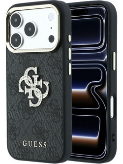 Guess 4G & Big Strass Logo Back Cover Black (iPhone 18 Pro Max / 17 Pro Max)