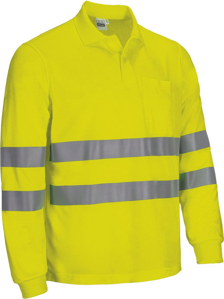 Polo Υψηλής Ορατότητας Μακρυμάνικο BUCKLAND Valento Fluo Yellow