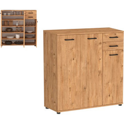 Παπουτσοθήκη - Ντουλάπι χρώμα pine oak 108x35x108εκ