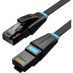 Vention Flat U/UTP Cat.6 Καλώδιο Δικτύου Ethernet 1.5m Black IBJBG