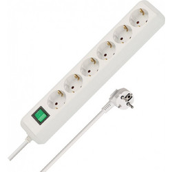 Πολύπριζο Brennenstuhl 1159520025 - 6x Schuko - Με Διακόπτη On/Off - Καλώδιο 1.5m - White 1159520025