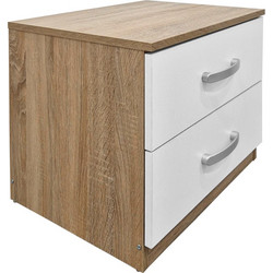 Κομοδίνο Athos σε sonoma-λευκή απόχρωση 48x40x41.5εκ