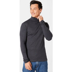 Indicode Men's BARNABY L/S Turtleneck T-Shirt - Charcoal Mix