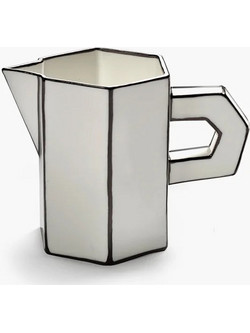 Milk Jug Carte Blanche - Πορσελάνη Άσπρη Μαύρη L12 x W7.2 x H9.4 cm SERAX