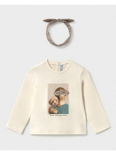 MAYORAL T-Shirt μακρυμανικο με κορδελ - 16-02003 - ΚΟΡΙΤΣΙ - σογια