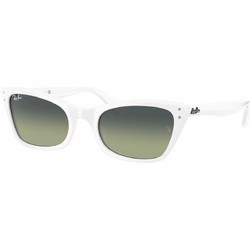 Ray-Ban RB2299 975/BH Γυναικεία Γυαλιά Ηλίου Τετράγωνα Κοκάλινα Λευκά με Πράσινο Degradee Φακό