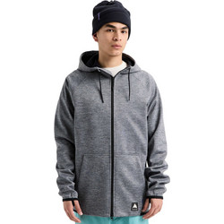 Burton Ανδρική Ζακέτα Fleece με Κουκούλα και Φερμουάρ Γκρι 22023100-A30
