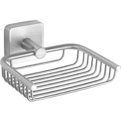 Σαπουνοθήκη σχαρωτή Επιτοίχια Karag Quattro 430399 Inox Σατινέ 13x14x5,5cm 3800201582797