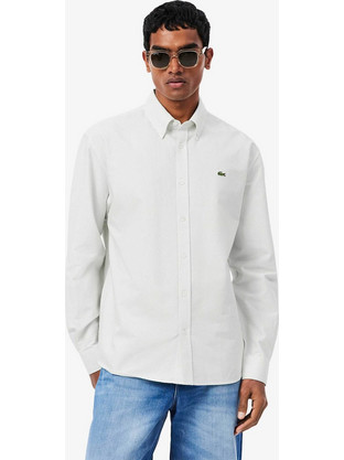 Lacoste Ανδρικό Πουκάμισο Ριγέ Πράσινο CH8726