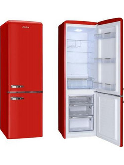Amica KGCR 387100 R Red Ψυγειοκαταψύκτης 544lt Υ181xΠ55xΒ61.5cm Κόκκινος