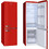 Amica KGCR 387100 R Red Ψυγειοκαταψύκτης 544lt Υ181xΠ55xΒ61.5cm Κόκκινος