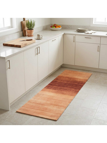 Χαλί Κουζίνας πορτοκαλί απόχρωση 180 x 60 cm 100% Πολυαμίδιο 42045753